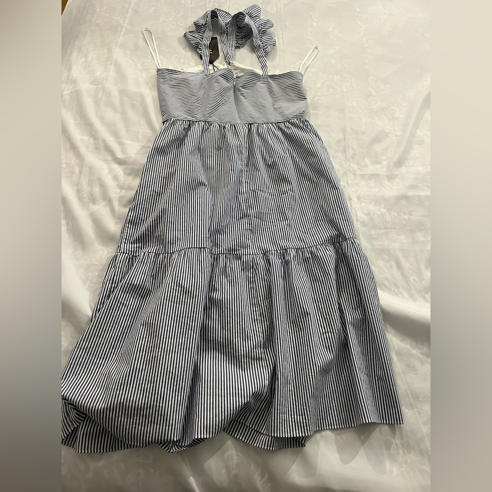 Highline Collection Size 8 Dress Length 43” Side Pocket Zip Cotton Blend #ST28